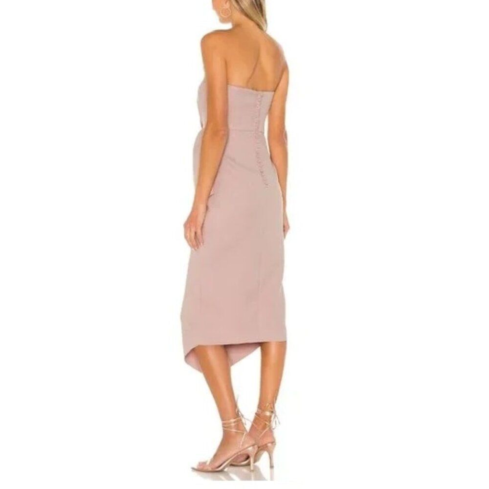 Elliatt Reception Strapless Ruffle Midi Dress Purple Pink XL - Picture 2 of 11